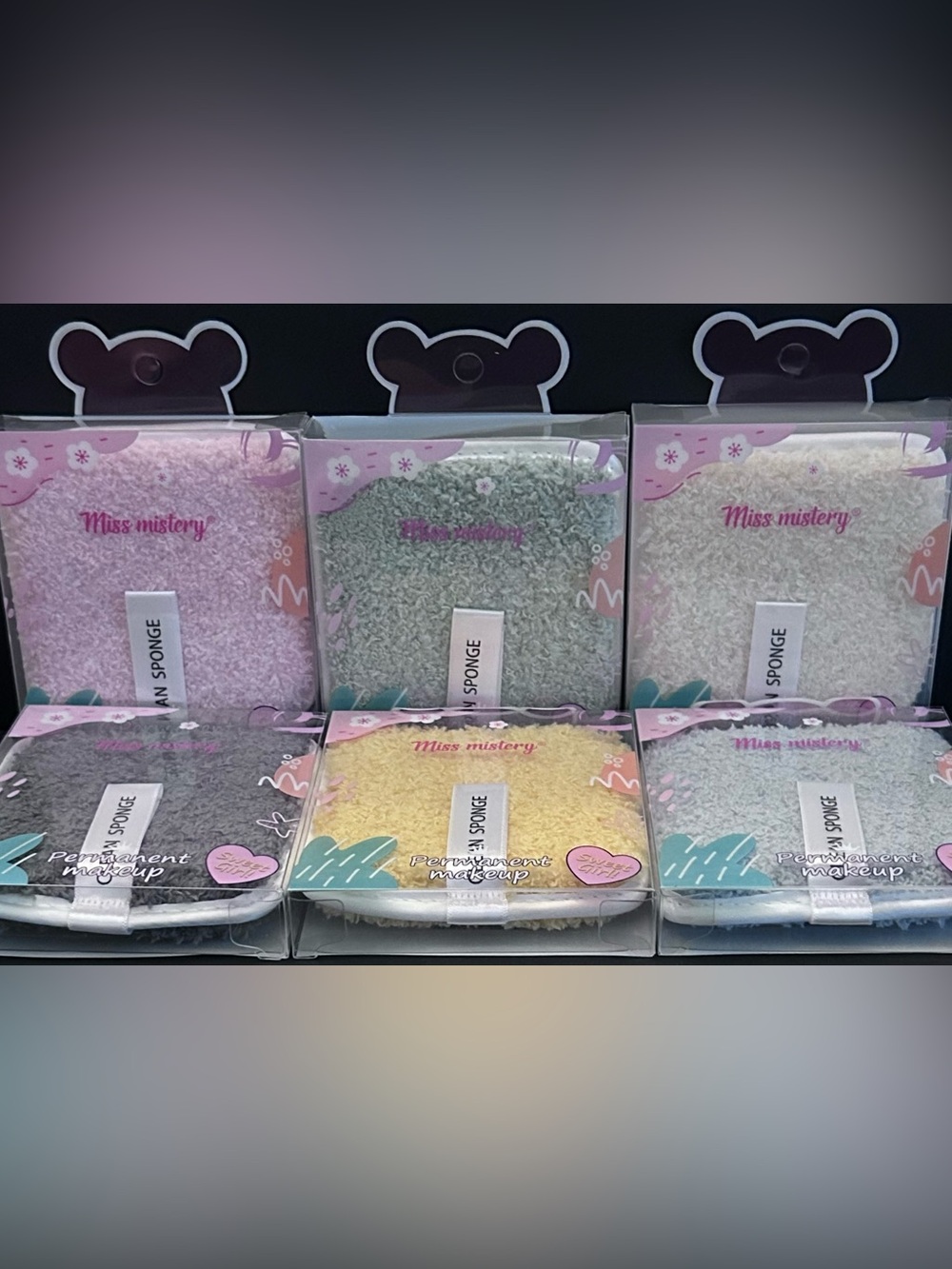 Set of (6) Six Assorted Colors Makeup Foundation Sponges Brand New